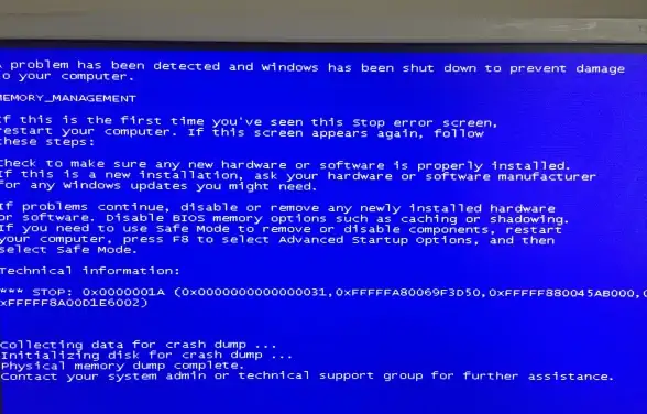 蓝屏警告💻电脑故障应急：0xc0000001错误修复全攻略